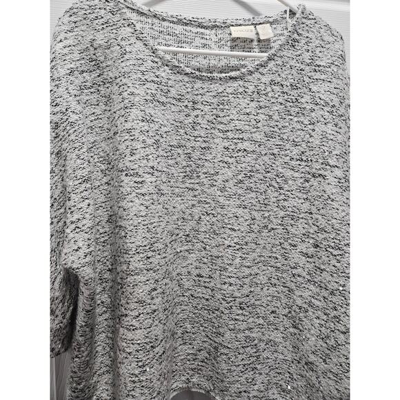 Chicos Black White Pullover Sweater SKU 182 Size 2 Size L Large - Picture 5 of 10